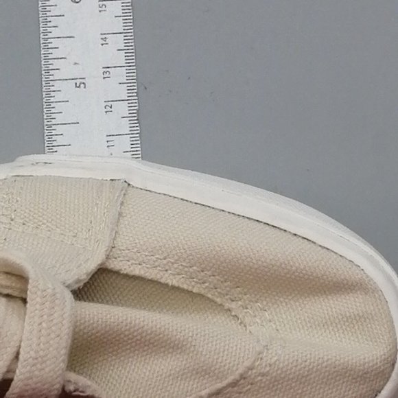 Maurices Womens Sneakers Sadie Beige Canvas Lace Up Walking‎ Shoe Platform 9 - Picture 7 of 12